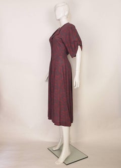 Vintage Jean Muir Printed Day Dress