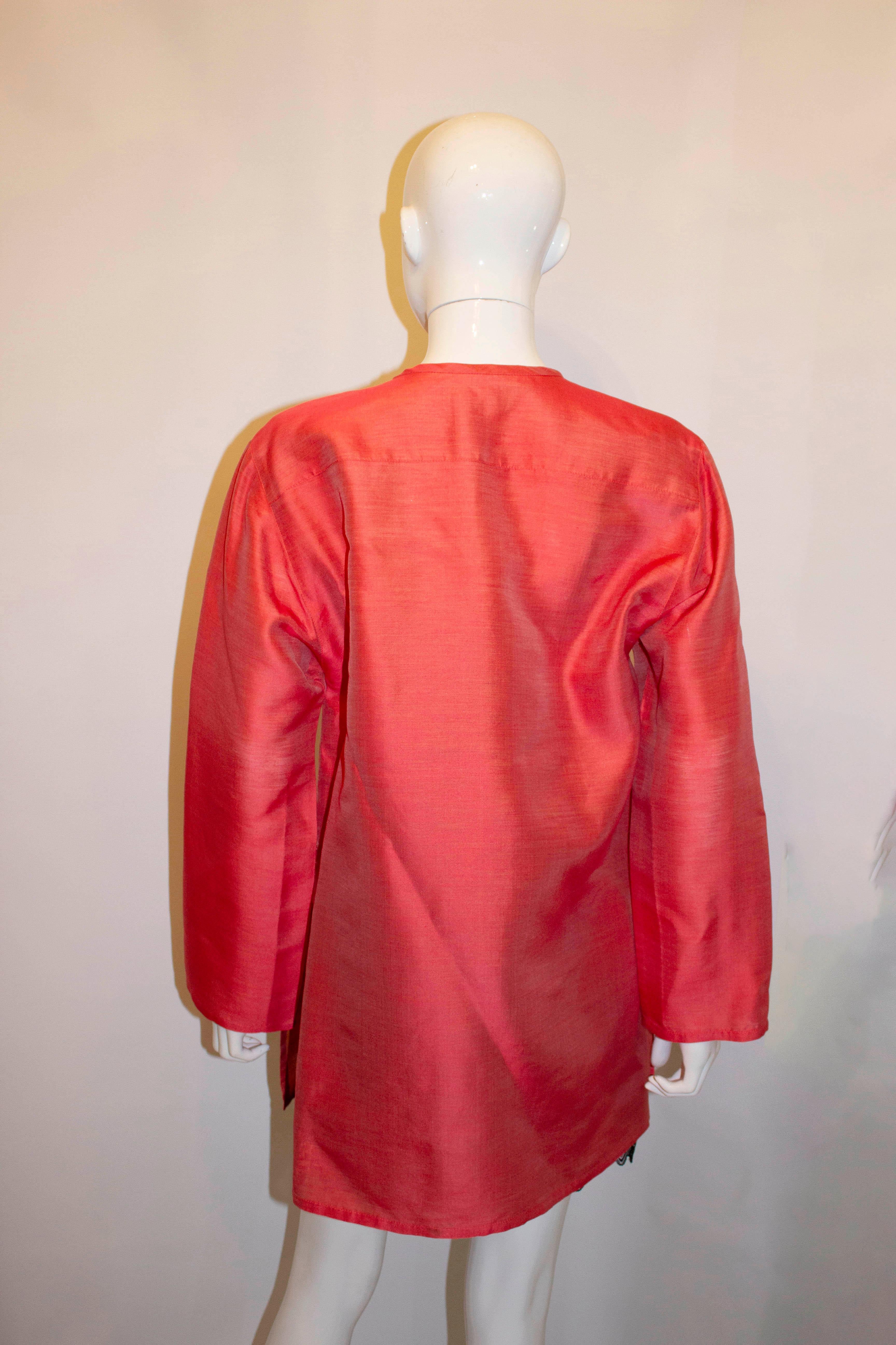 Women's Vintage Jean Muir Red and Orange Jacket For Sale