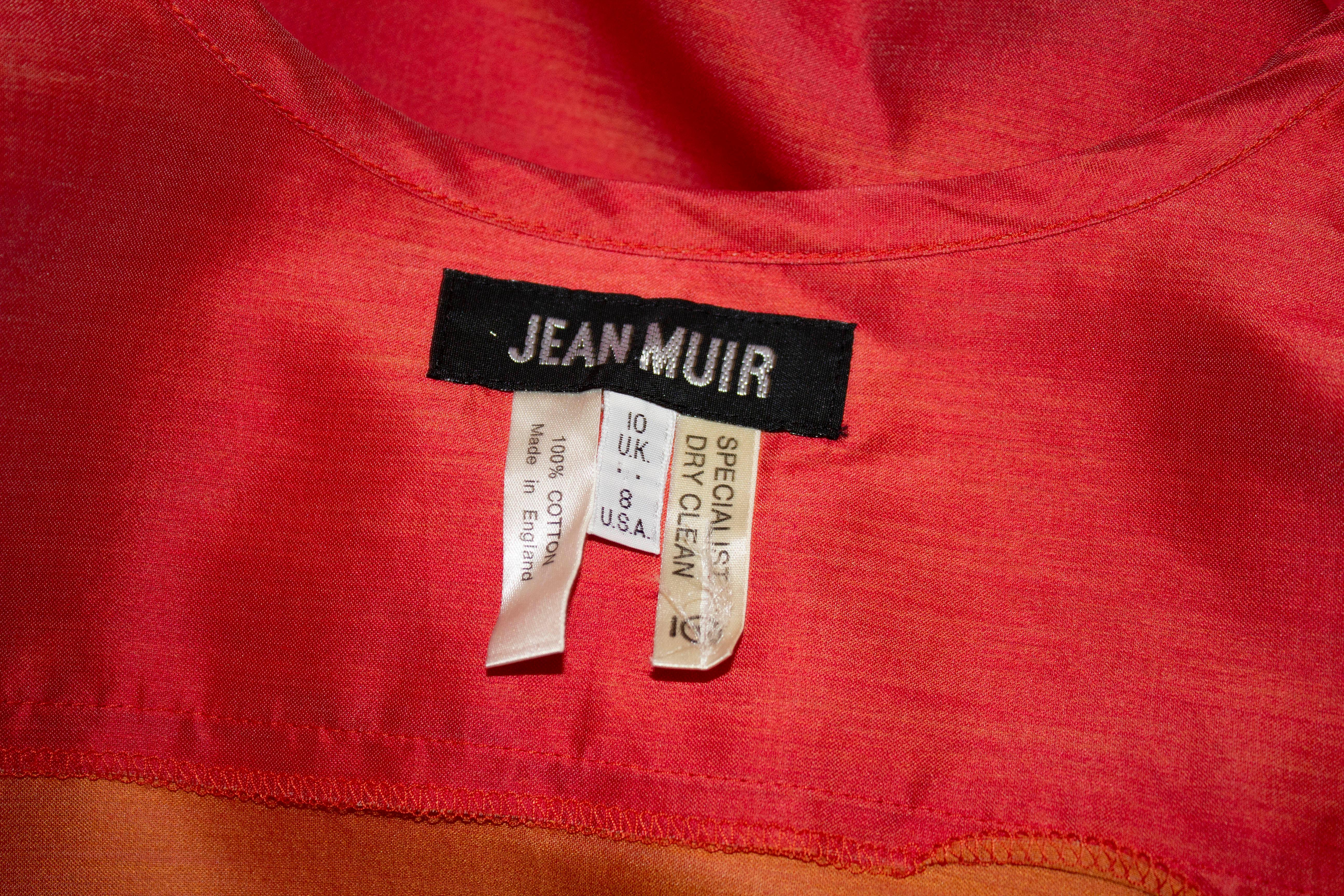 Vintage Jean Muir Red and Orange Jacket For Sale 1