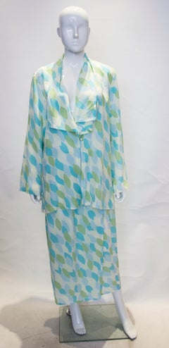Vintage Jean Muir Silk Skirt Suit