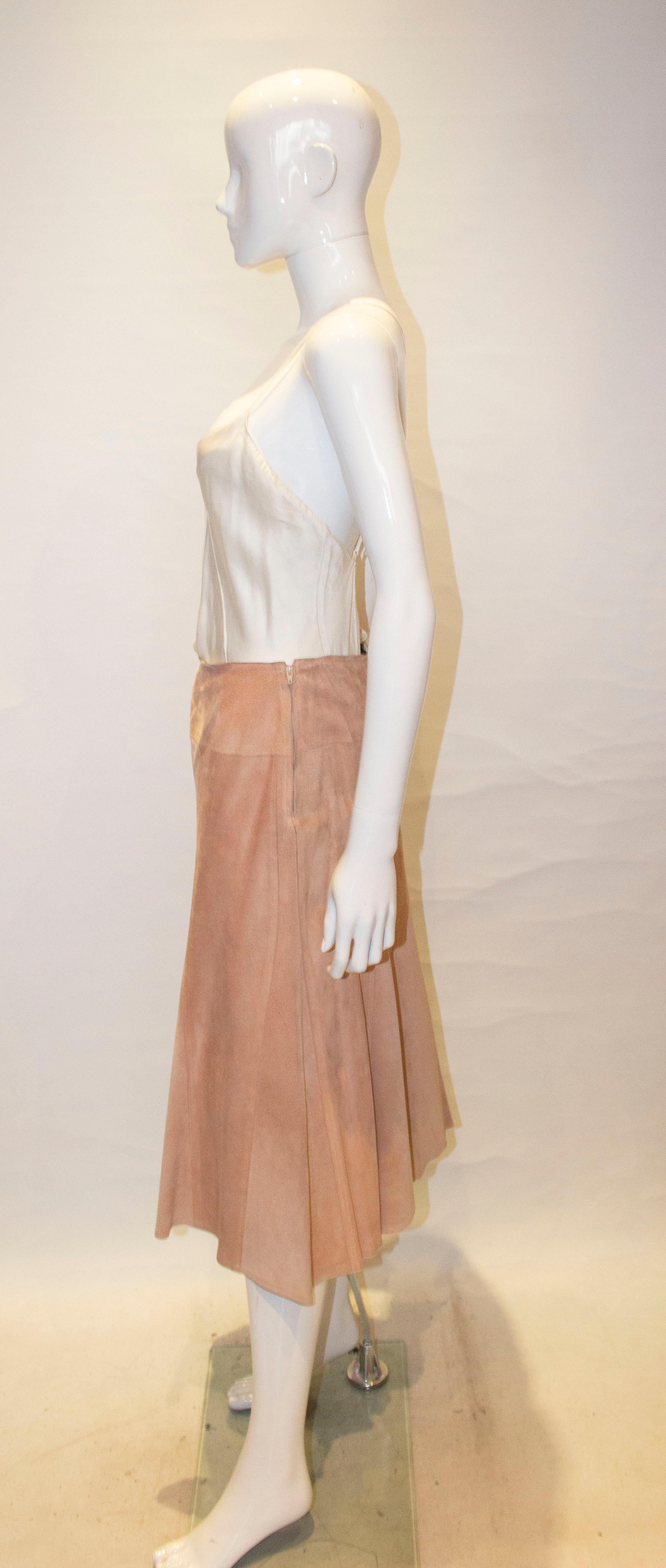 Women's Vintage Jean Muir Suede Skirt For Sale