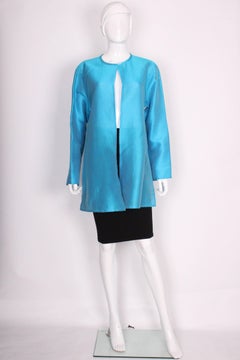 Vintage Jean Muir Turquoise Silk Jacket