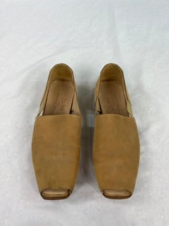 Vintage Jean Paul Gaultier Brown Suede Shoes, Size 11