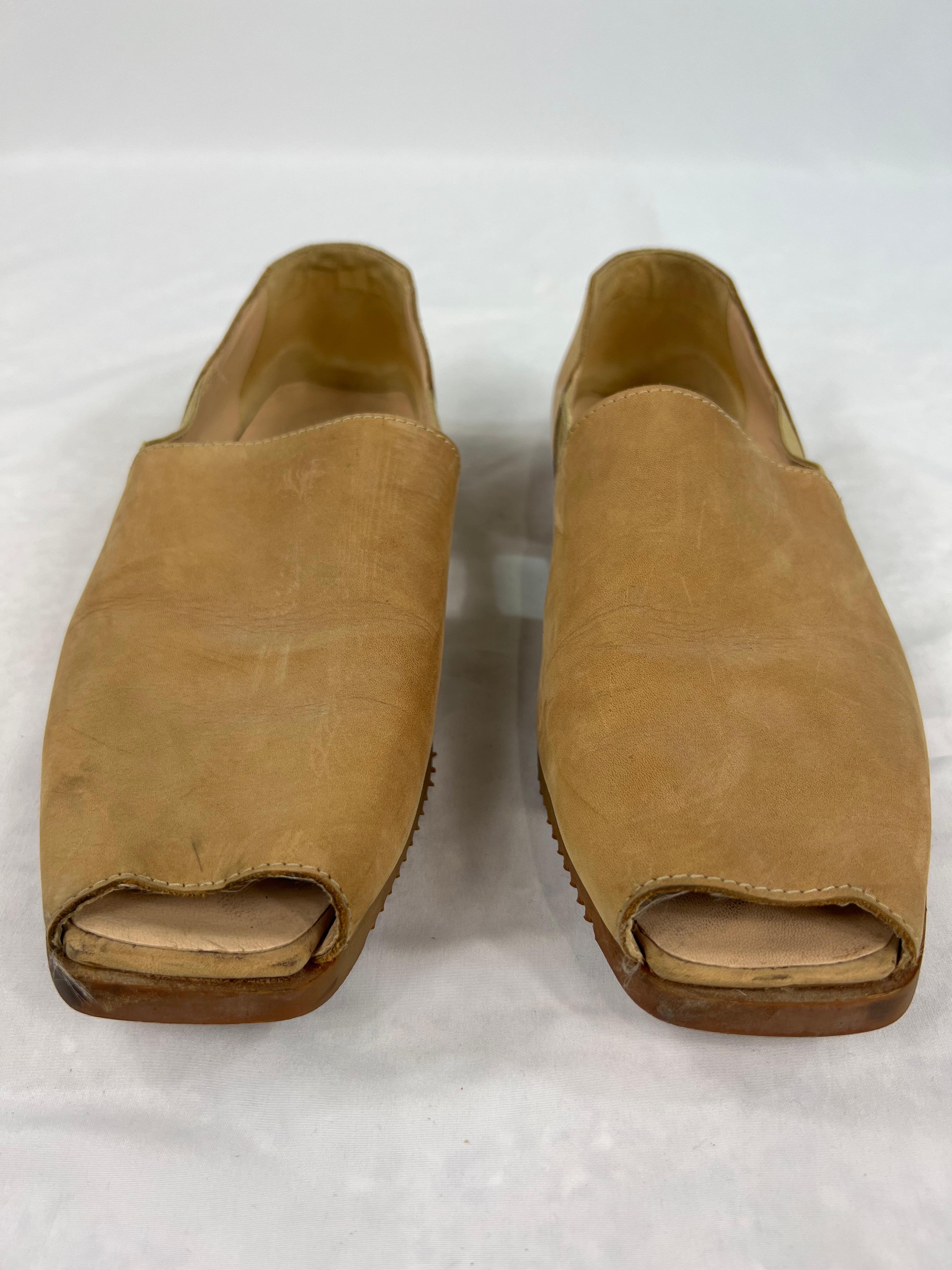 Vintage Jean Pail Gaultier Brown Suede Shoes, Size 11 In Excellent Condition For Sale In Beverly Hills, CA