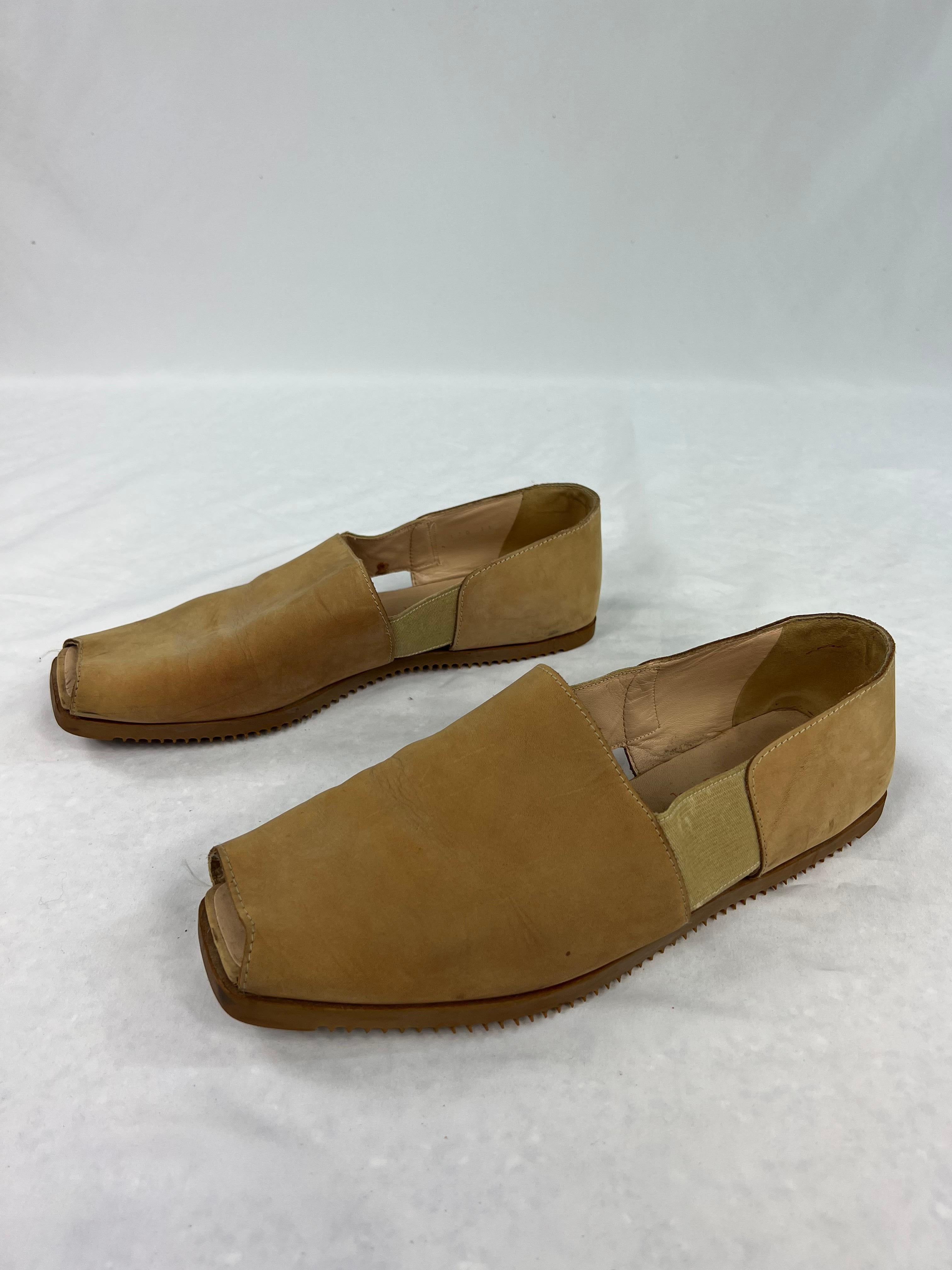 Vintage Jean Pail Gaultier Brown Suede Shoes, Size 11 For Sale 1