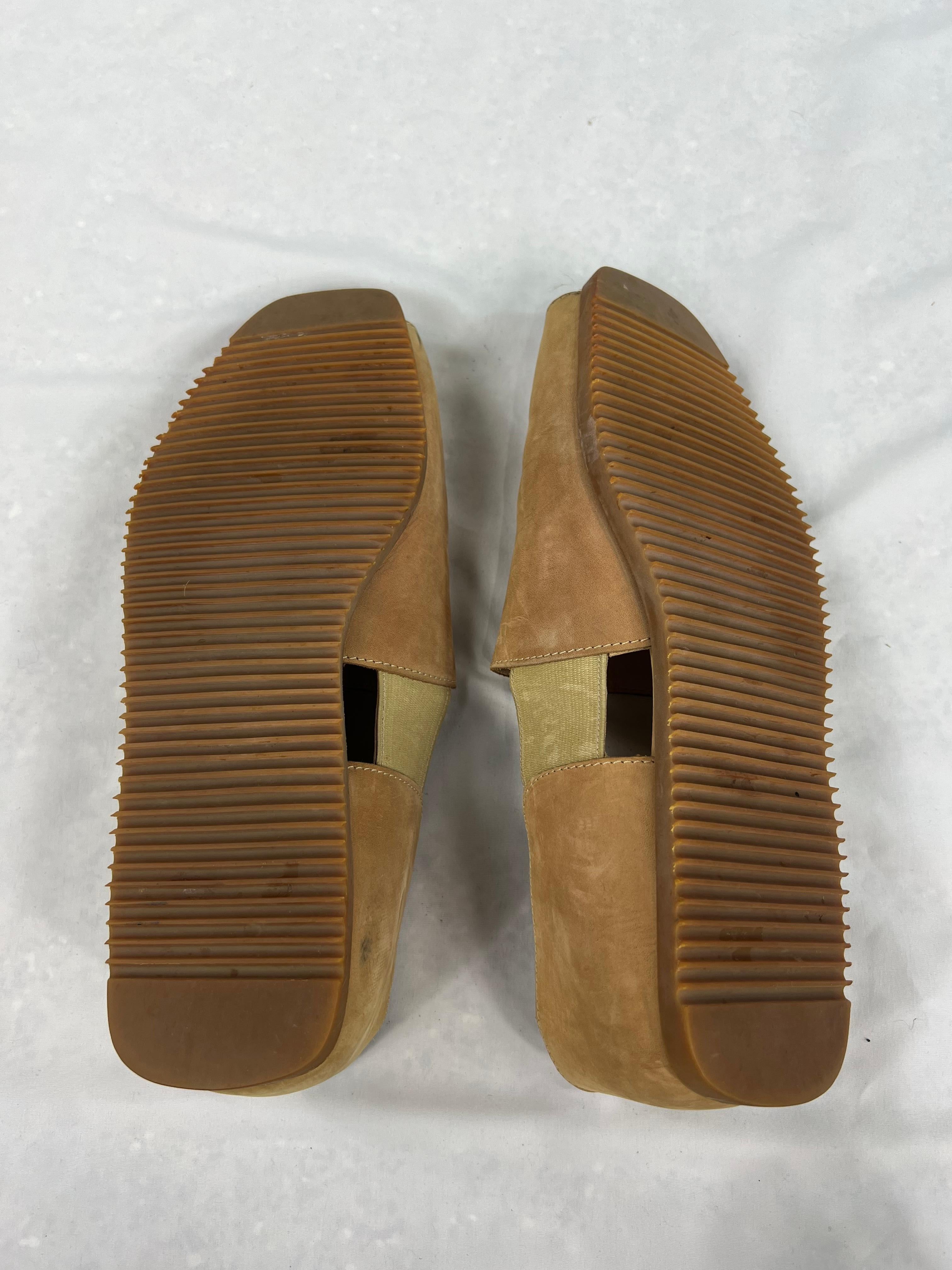 Vintage Jean Pail Gaultier Brown Suede Shoes, Size 11 For Sale 5