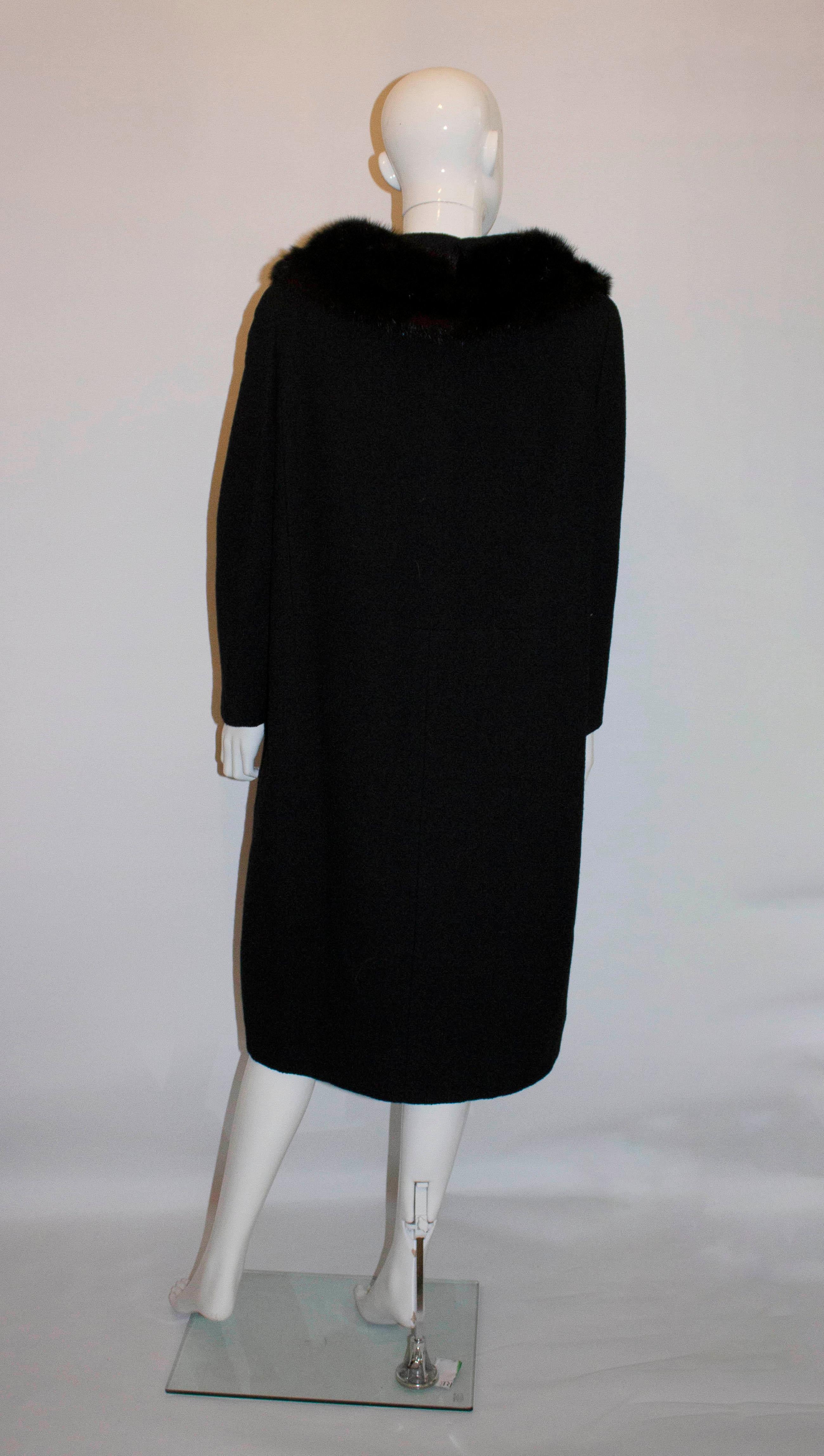 Vintage Jean Patou Paris , Black Coat and Dress 4