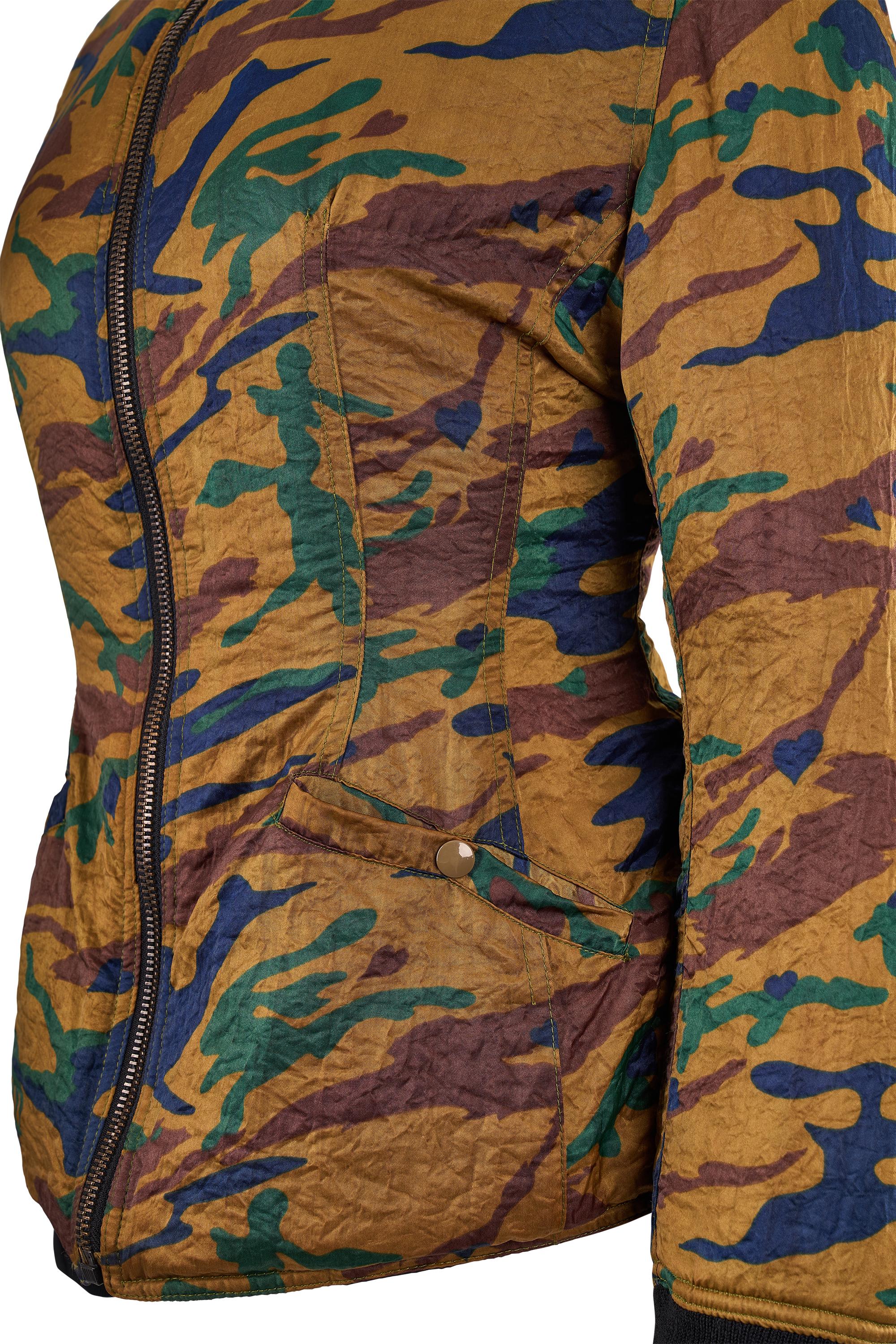 Chaqueta reversible de camuflaje vintage Jean Paul Gaultier, años 80 Marrón en venta
