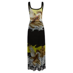 Vintage Jean Paul Gaultier 1990'S Japanese Golden Eagle Print Mesh Co-ord Set