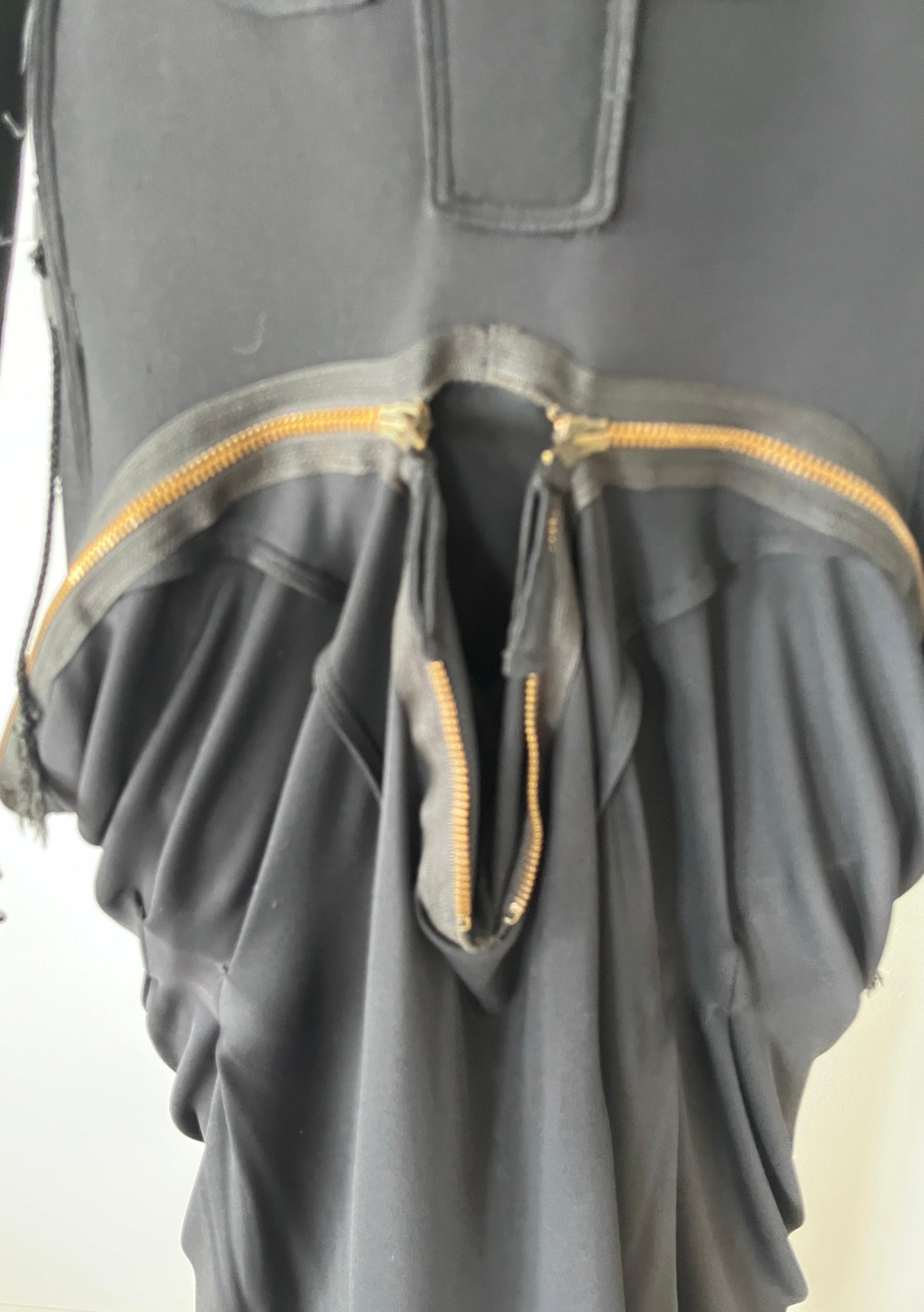 Vintage JEAN PAUL GAULTIER Años 90 Maxivestido de malla con cremallera en venta 8