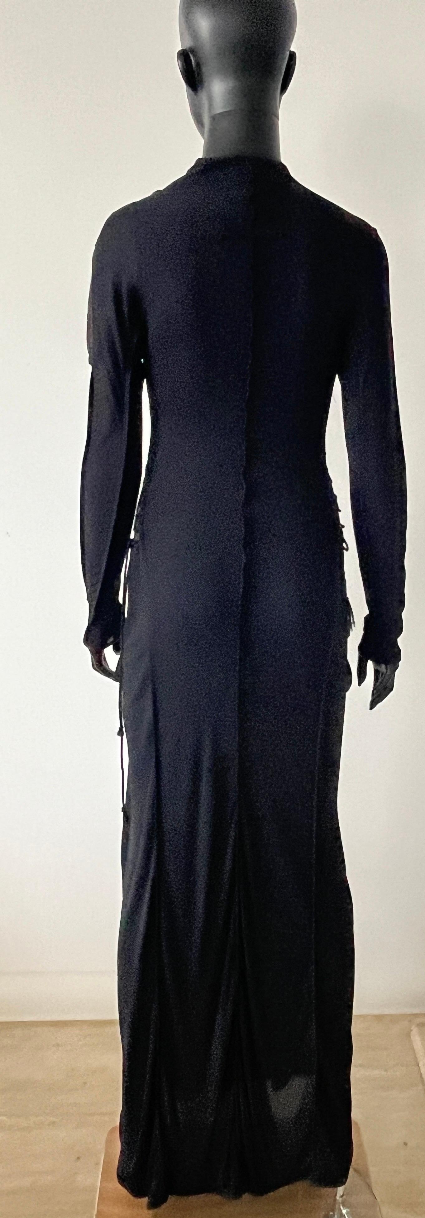 Vintage JEAN PAUL GAULTIER 1990s Zipper Mesh Maxi Dress For Sale 5