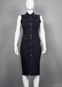 JEAN PAUL GAULTIER 2 in 1 Wandelbares Denim-Weste-Kleid