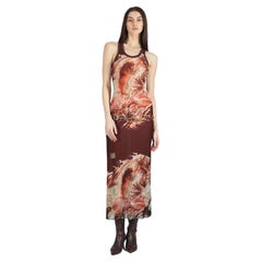 Vintage Jean Paul Gaultier 2000's Koi Tattoo Mesh Kleid