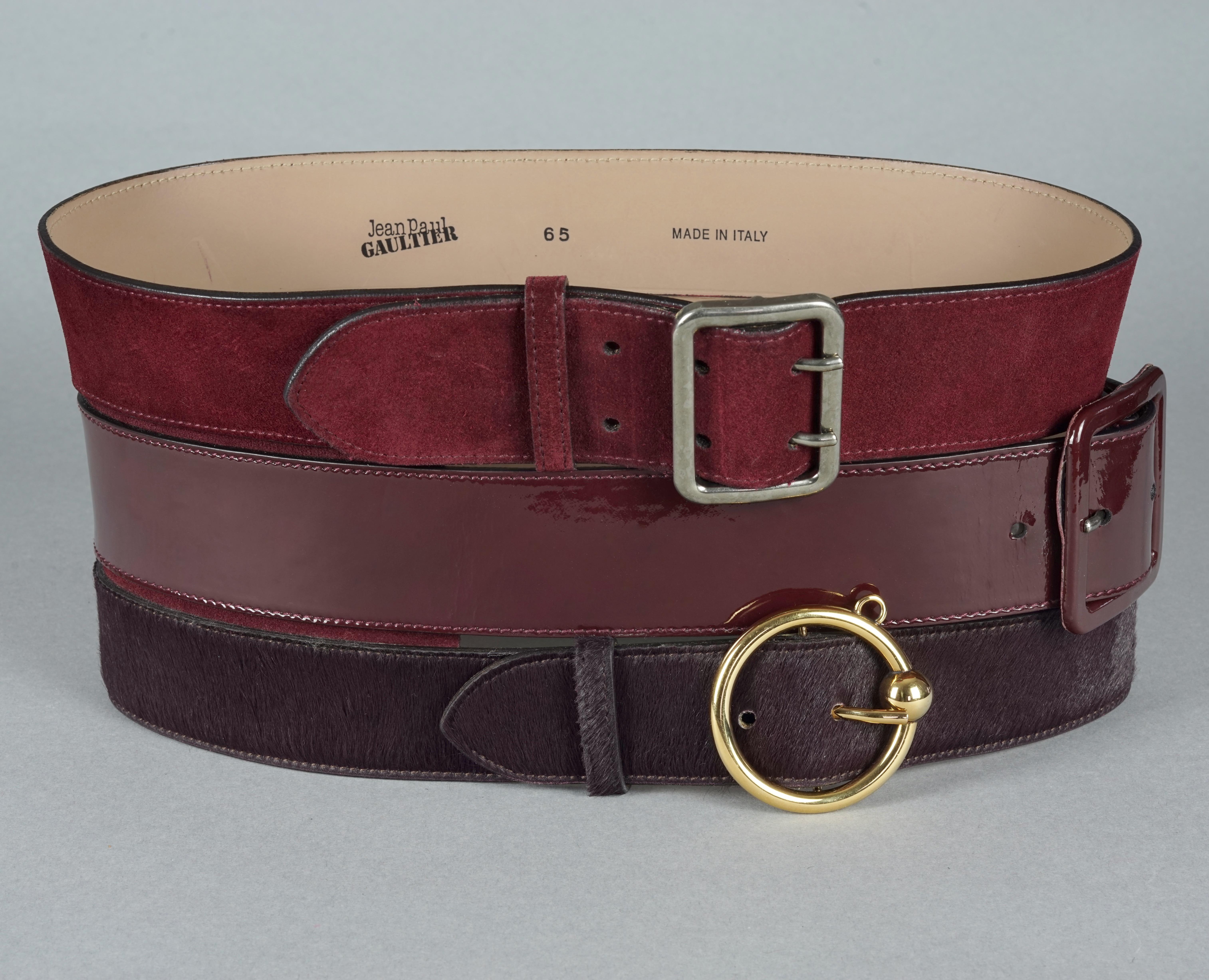 Black Vintage JEAN PAUL GAULTIER 3 in 1 Wide Bondage Belt