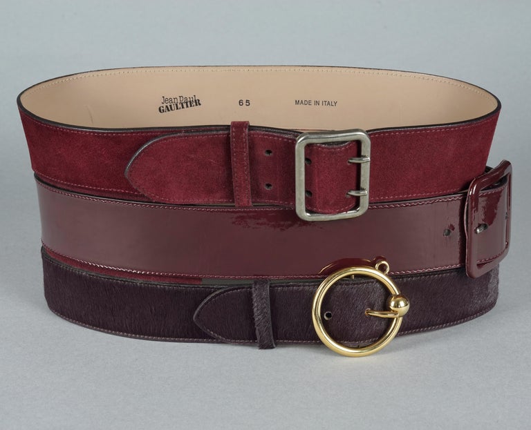 Vintage JEAN PAUL GAULTIER 3 in 1 Wide Bondage Belt at  display picture 2