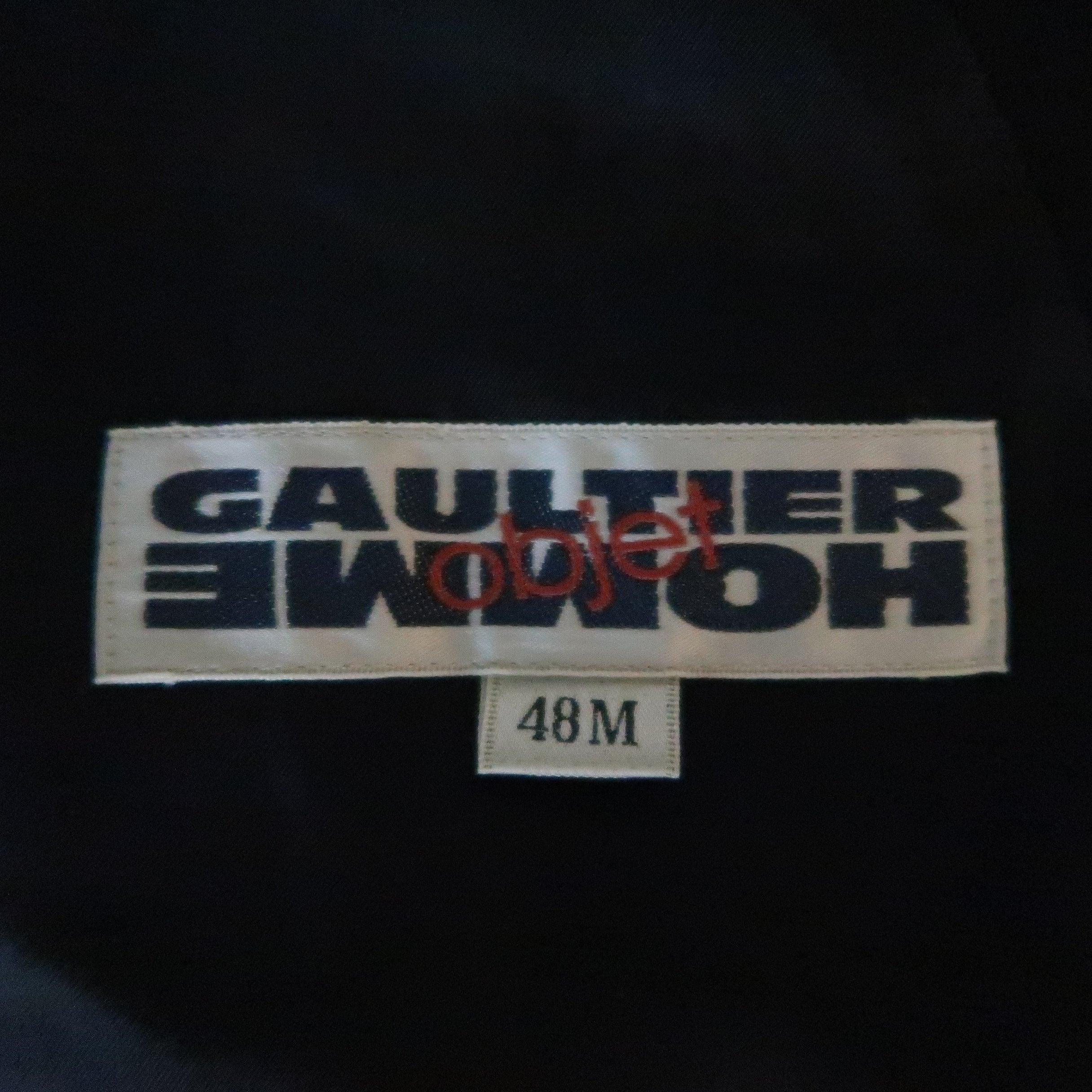 Vintage JEAN PAUL GAULTIER 38 Black Wool Twill Notch Lapel Sport Coat 4