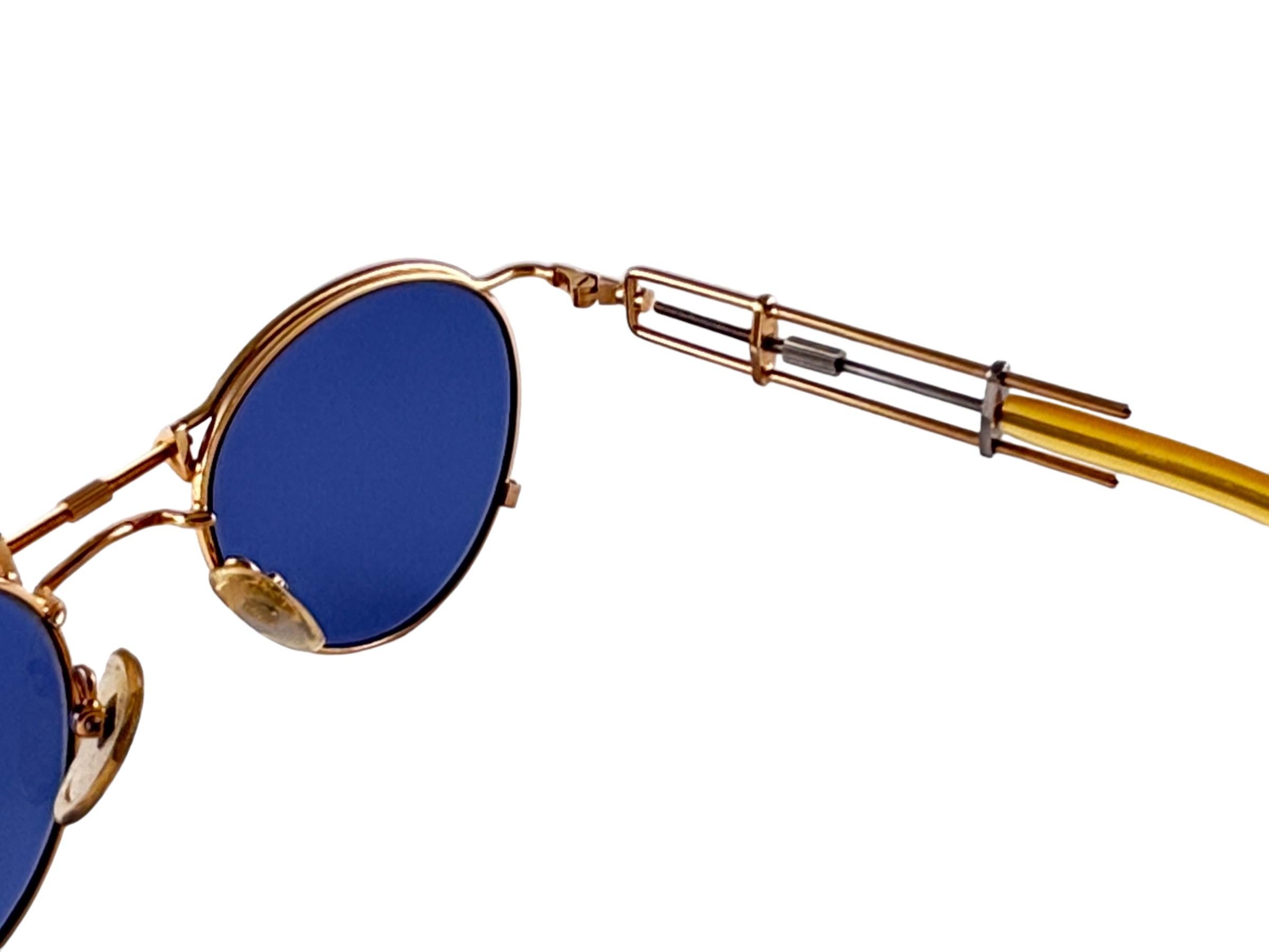 Vintage Jean Paul Gaultier 56 0174 Gold & Silber 1990er Jahre Sonnenbrille Japan im Zustand „Hervorragend“ im Angebot in Baleares, Baleares