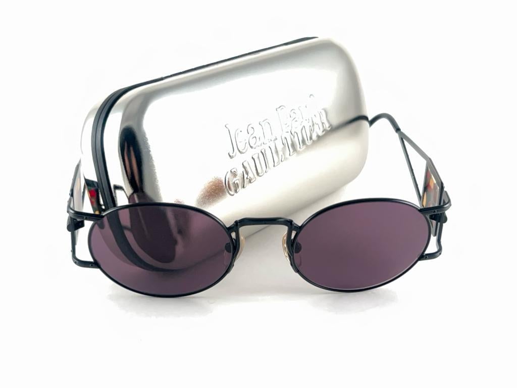 Vintage Jean Paul Gaultier 56 4672 Steam Punk Side Lens 90's Sunglasses Japan For Sale 9