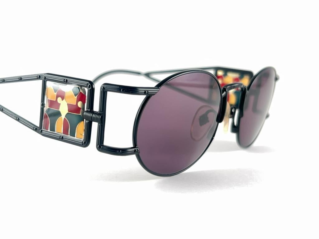 Vintage Jean Paul Gaultier 56 4672 Steam Punk Side Lens 90's Sunglasses Japan For Sale 1