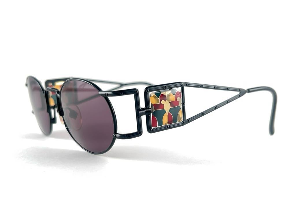 Vintage Jean Paul Gaultier 56 4672 Steam Punk Side Lens 90's Sunglasses Japan For Sale 2