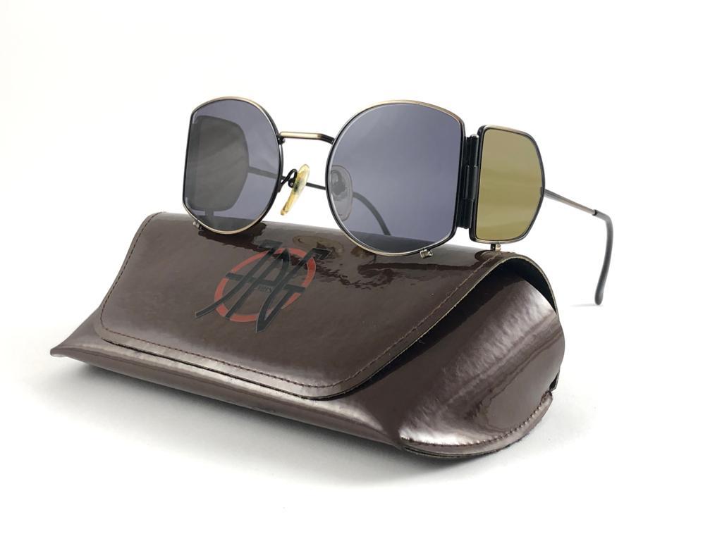 Vintage Jean Paul Gaultier 56 9172 Steam Punk Side Lens 1990 Sunglasses Japan For Sale 8