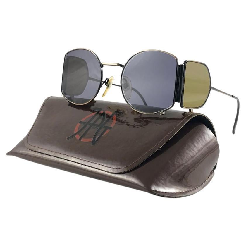 Vintage Jean Paul Gaultier 56 9172 Steam Punk Side Lens 1990 Sunglasses Japan For Sale