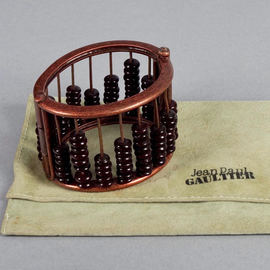 Vintage JEAN PAUL GAULTIER Abacus Cuff Bracelet In Good Condition For Sale In Kingersheim, Alsace