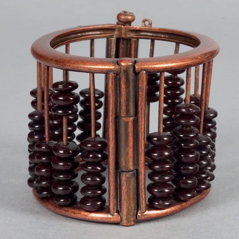 Vintage JEAN PAUL GAULTIER Abacus Cuff Bracelet For Sale 2