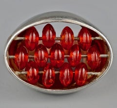 Vintage JEAN PAUL GAULTIER Abacus Sterling Silver Ring