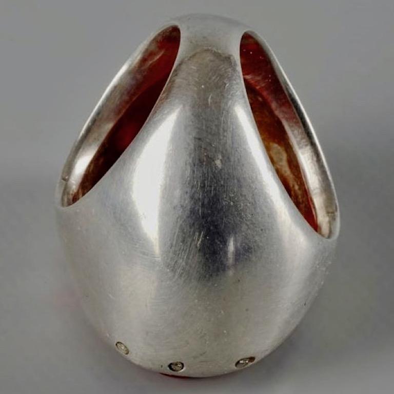Vintage JEAN PAUL GAULTIER Abacus Sterling Silver Ring In Excellent Condition For Sale In Kingersheim, Alsace