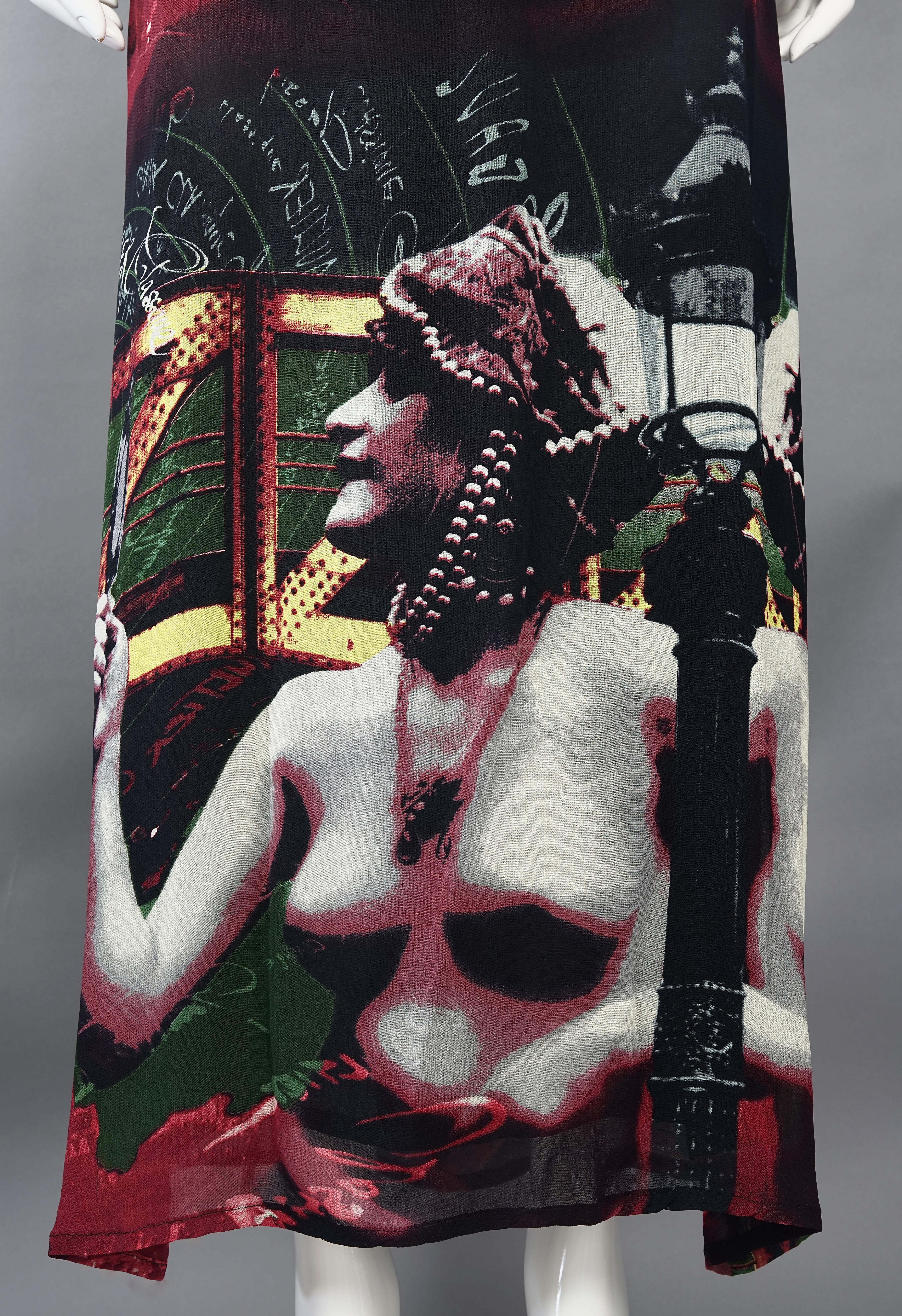 Vintage JEAN PAUL GAULTIER Ancient Greek Bust Print Mesh Maxi Skirt In Excellent Condition In Kingersheim, Alsace