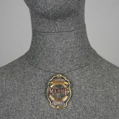 Vintage JEAN PAUL GAULTIER "Argent Massif Paris" Enamel Badge Brooch