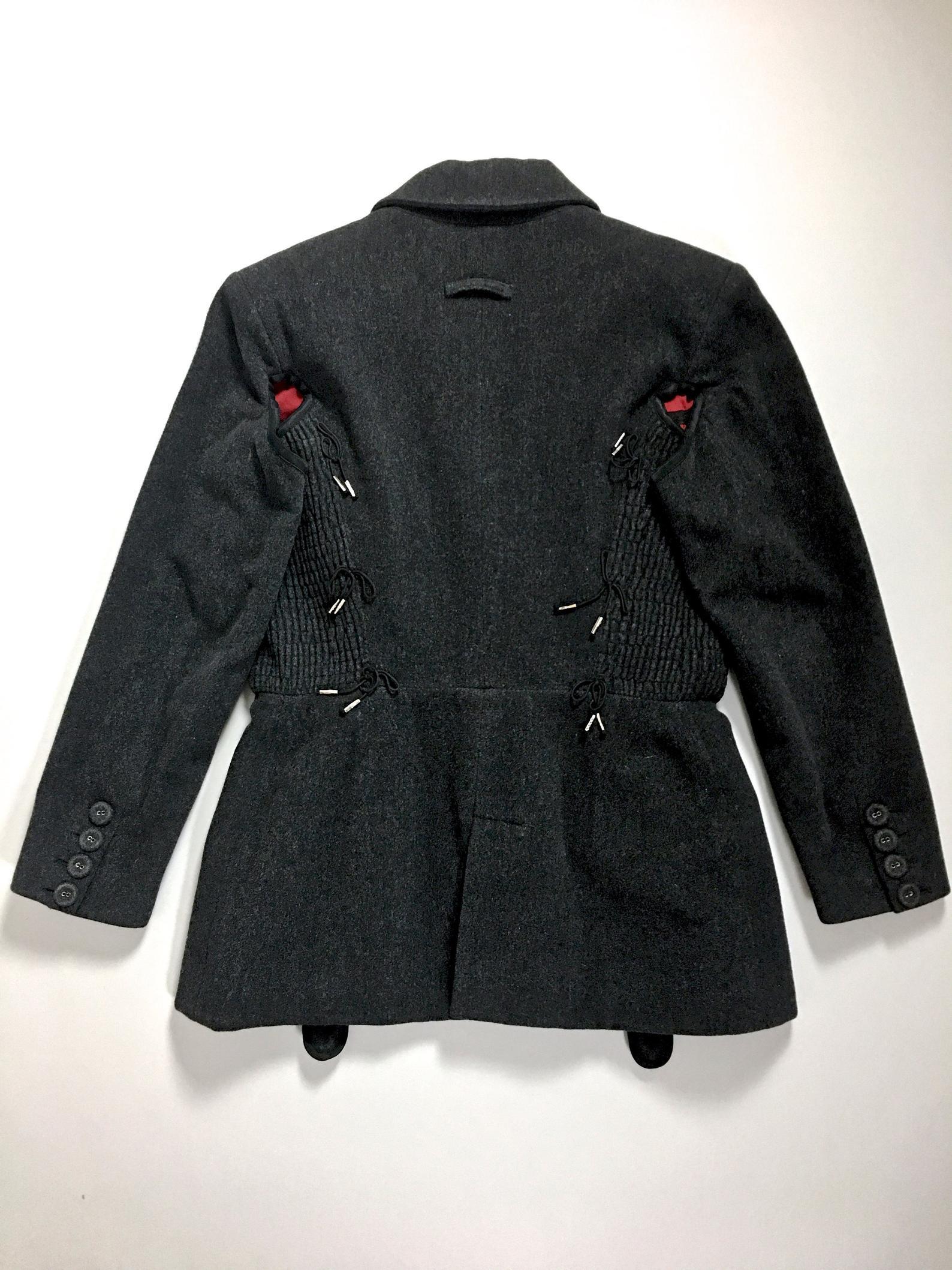 Women's Vintage JEAN PAUL GAULTIER Avant Garde Zippered Arm Hole Wool Blazer Jacket For Sale
