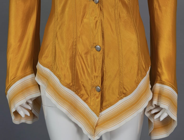 Vintage JEAN PAUL GAULTIER Bell Sleeves Asymmetric Jacket For Sale 1