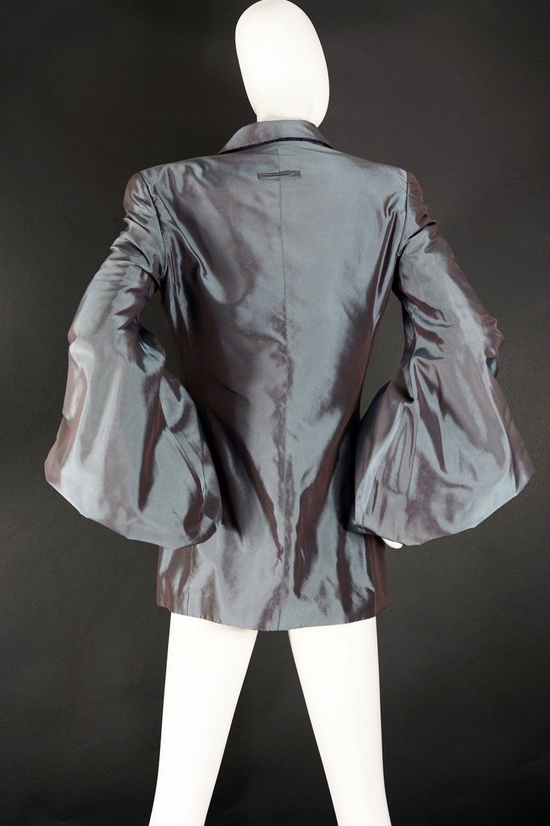 Women's Vintage JEAN PAUL GAULTIER Bell Sleeves Iridescent Blazer Jacket