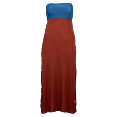 Vintage JEAN PAUL GAULTIER Bi Colour Mesh Tube Midi Dress