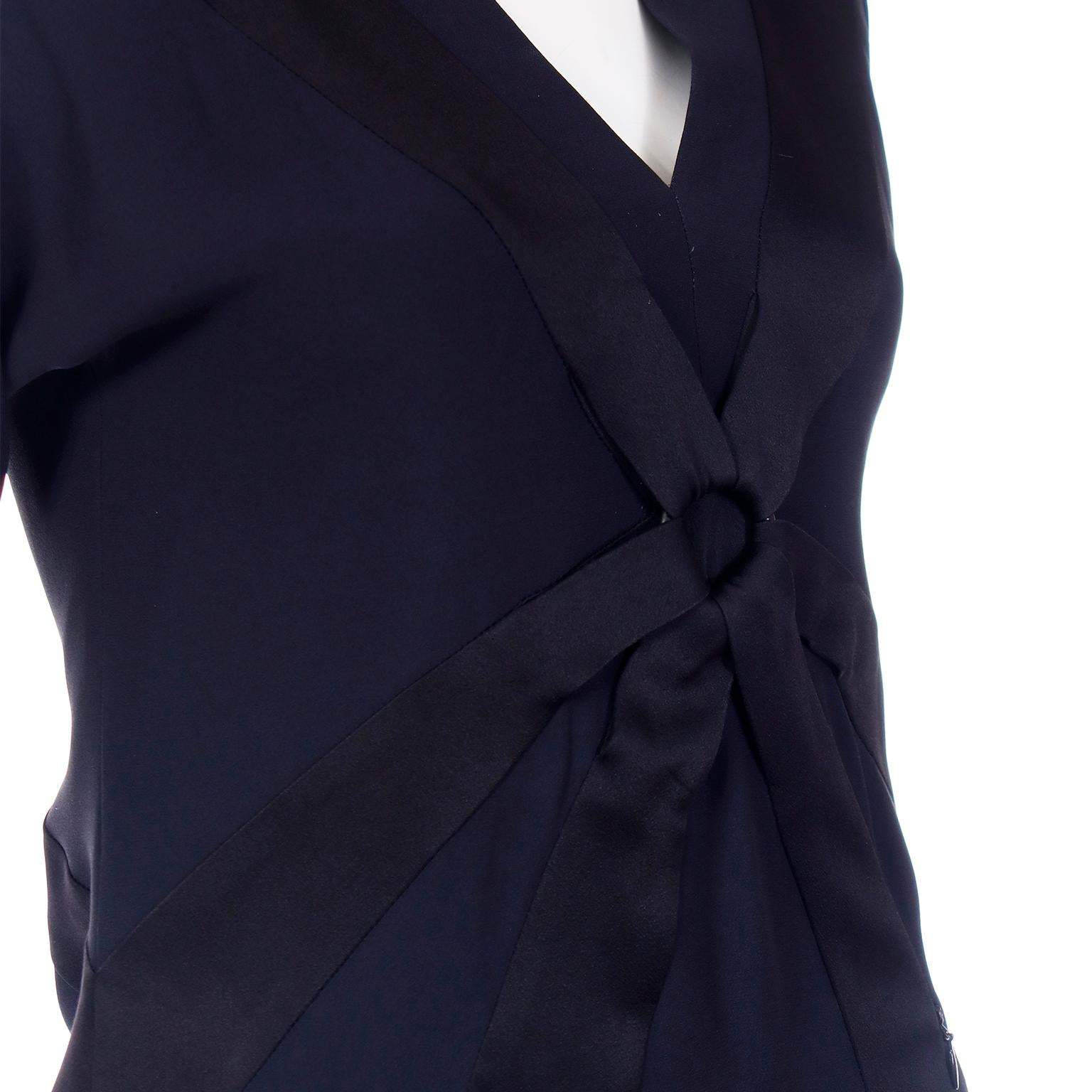 Vintage Jean Paul Gaultier Bondage Inspired Blue and Black Dress For ...
