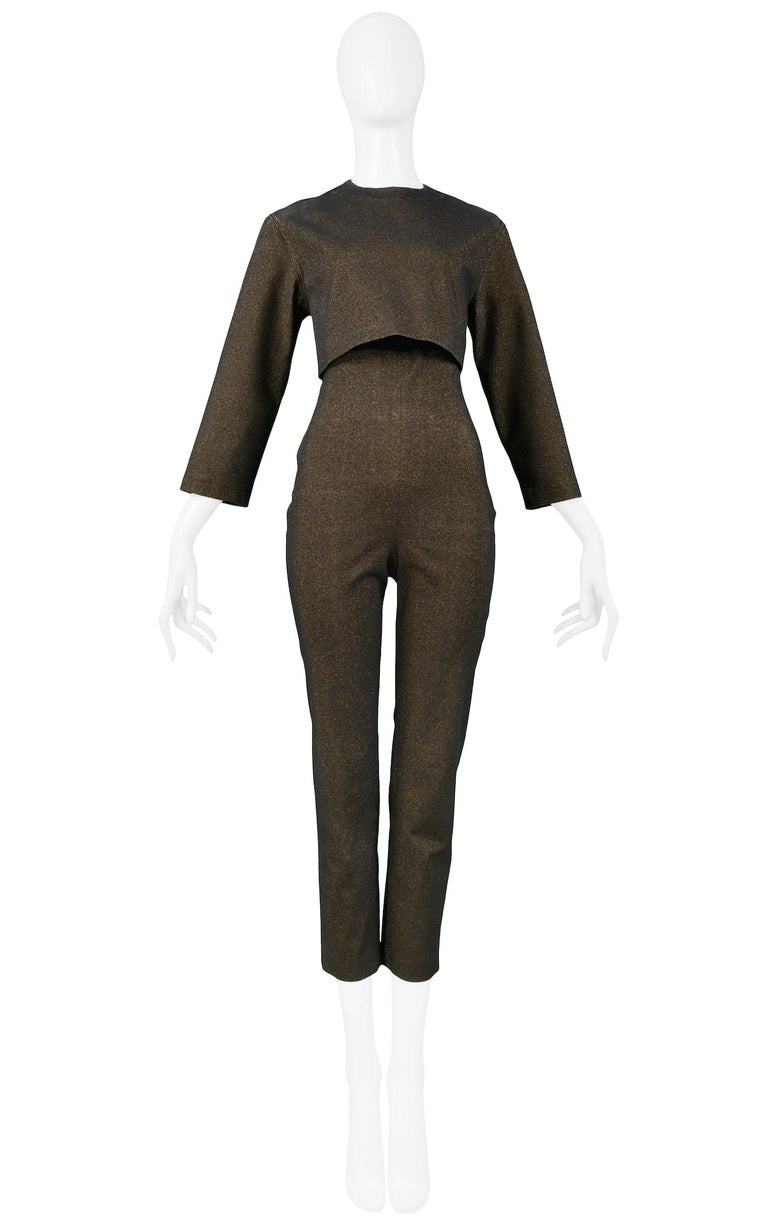 Completo vintage Jean Paul Gaultier Jeans, tuta metallizzata in