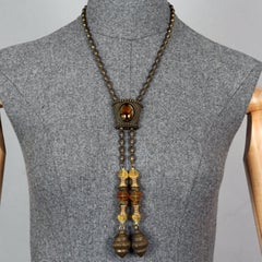 Vintage JEAN PAUL GAULTIER Brutalist Tribal Cabochon Necklace