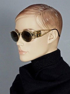 Vintage JEAN PAUL GAULTIER Bust Stained Oval Sunglasses
