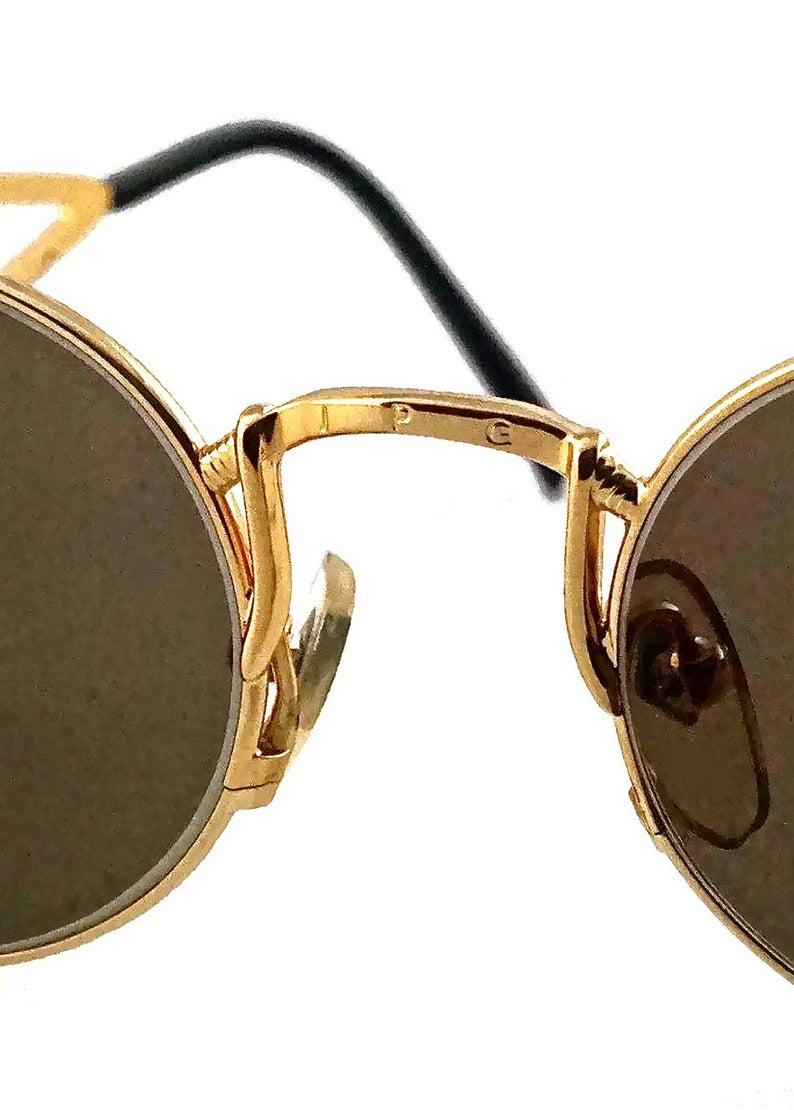 Vintage JEAN PAUL GAULTIER Bust Stained Oval Sunglasses In Excellent Condition For Sale In Kingersheim, Alsace