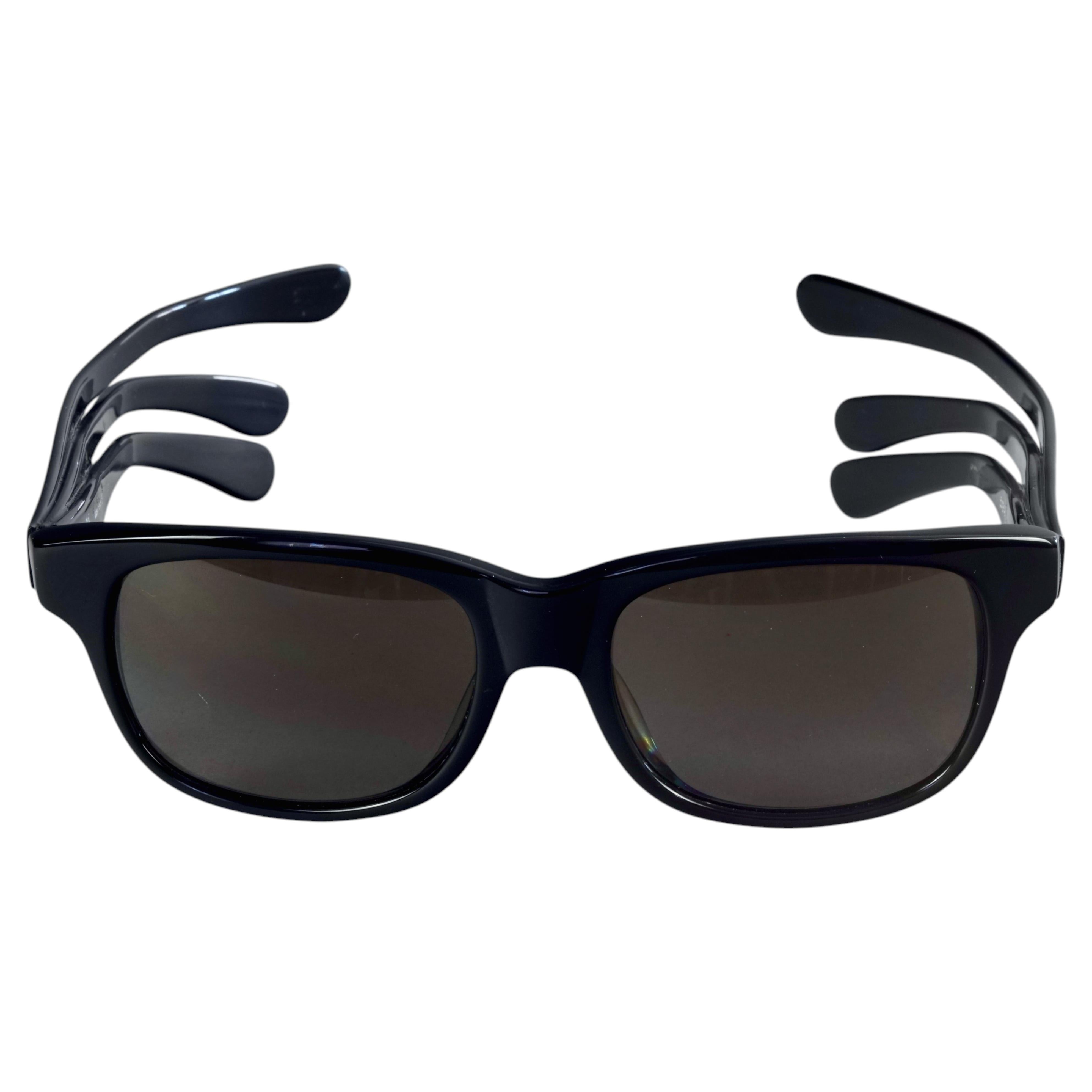 Vintage Jean Paul GAULTIER by ALAIN MIKLI Gafas de sol negras de 3 brazos en venta