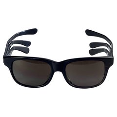 Vintage Jean Paul GAULTIER by ALAIN MIKLI 3-armige schwarze Sonnenbrille