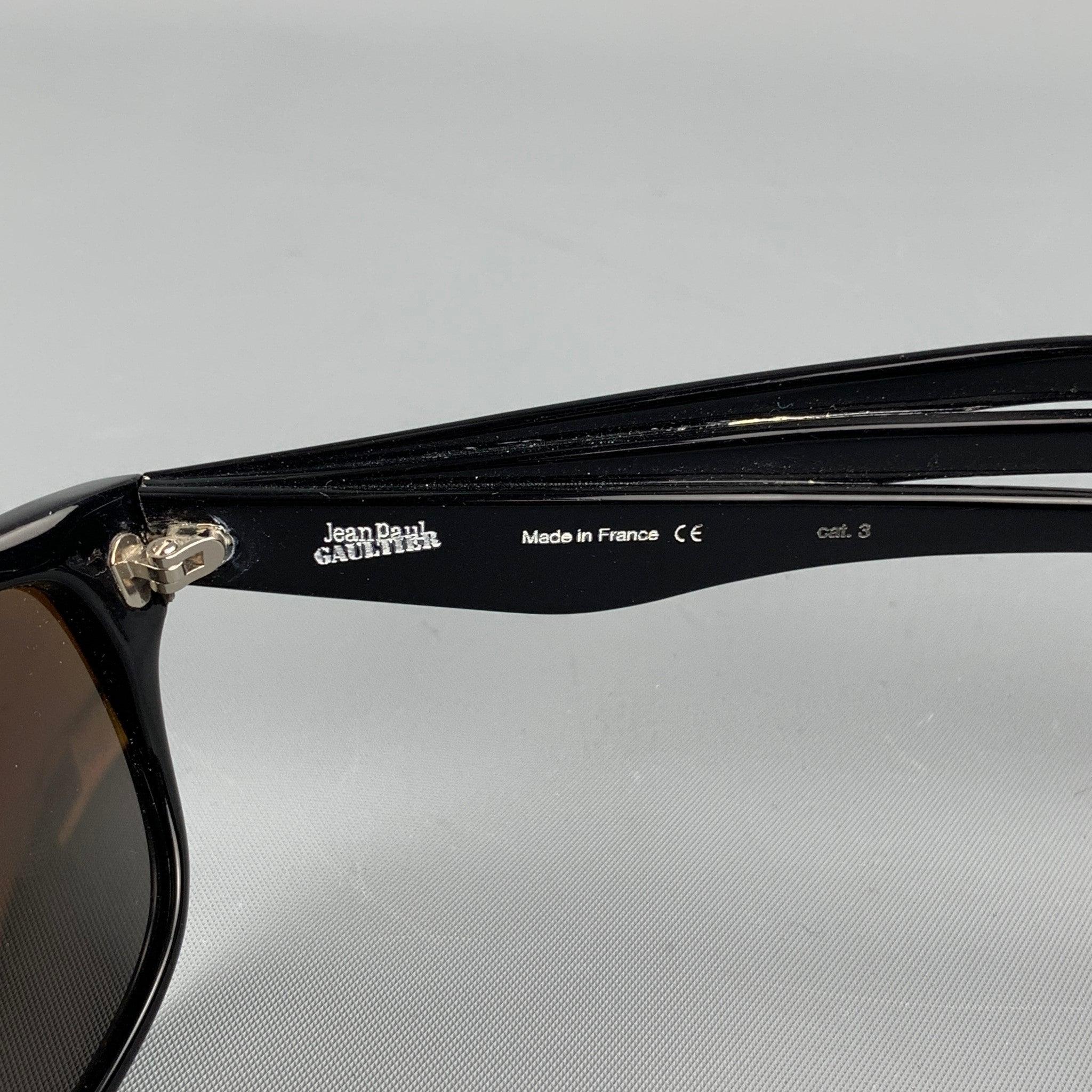 Lunettes de soleil vintage JEAN PAUL GAULTIER by MIKLI Black Acetate Sunglasses en vente 1