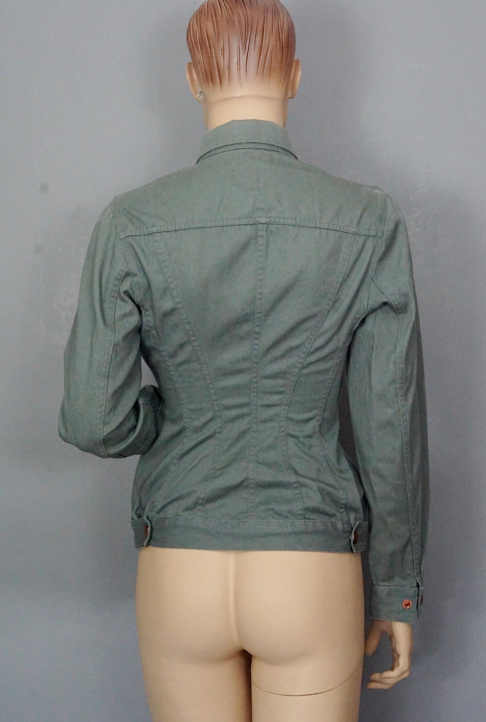 Gray Vintage JEAN PAUL GAULTIER Cage Openwork Military Green Jacket