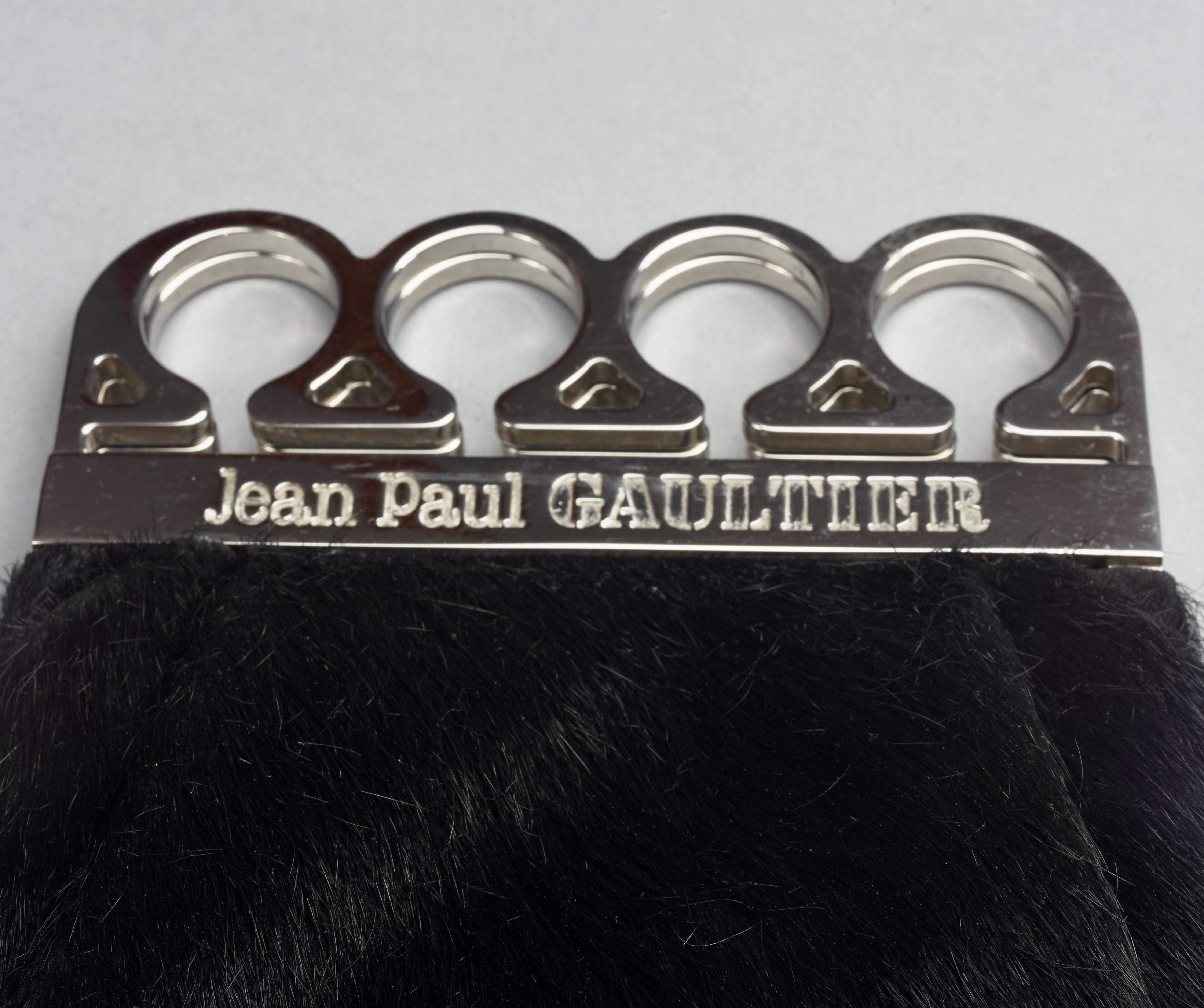 Vintage JEAN PAUL GAULTIER Calf Hair Knuckle Bag In Excellent Condition In Kingersheim, Alsace