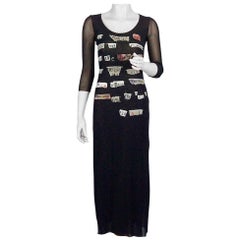 Vintage JEAN PAUL GAULTIER Collage Applique Patches Sheer Mesh Dress