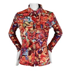 Vintage JEAN PAUL GAULTIER Colorful Pop Art Children Print Long Sleeves Shirt