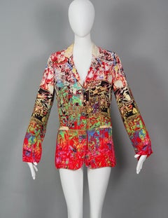 Vintage JEAN PAUL GAULTIER Comic Cartoon Print Novelty Blazer Jacket