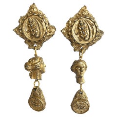 Pendientes colgantes vintage Jean Paul Gaultier